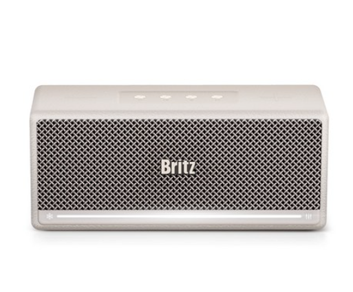 브리츠 프리미엄 고출력 베이스 블루투스 스피커 BZ-GBUTTON (베이지)