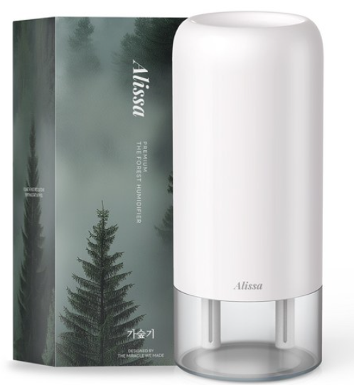 알리사 숲속안개 미니 무선 가습기 700ml + 필터 4p 세트